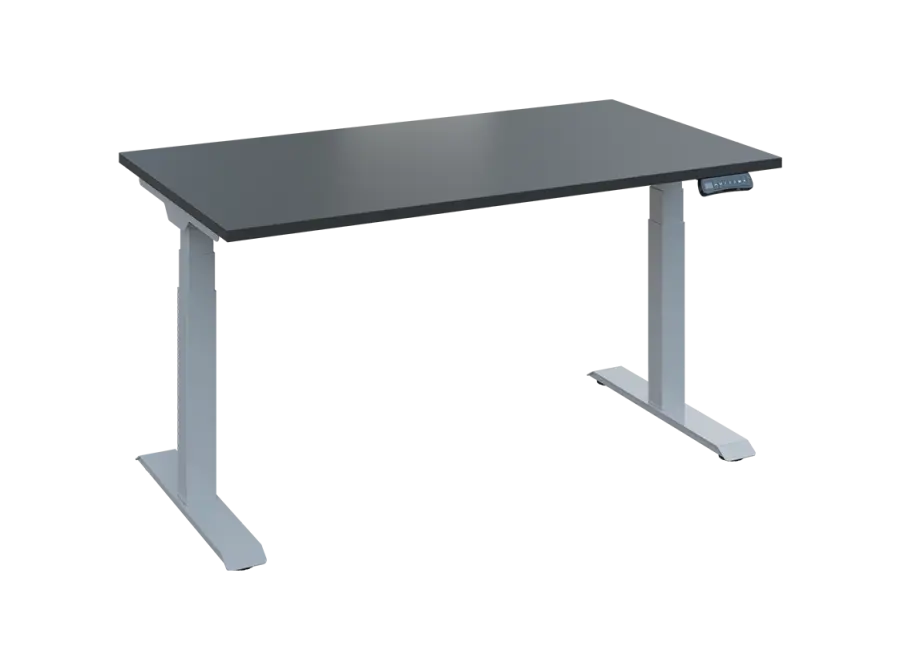 Fleximax 28-14 výškově nastavitelný stůl, kovová podnož stříbrná, deska 25 mm, široký 1400 mm, antracit